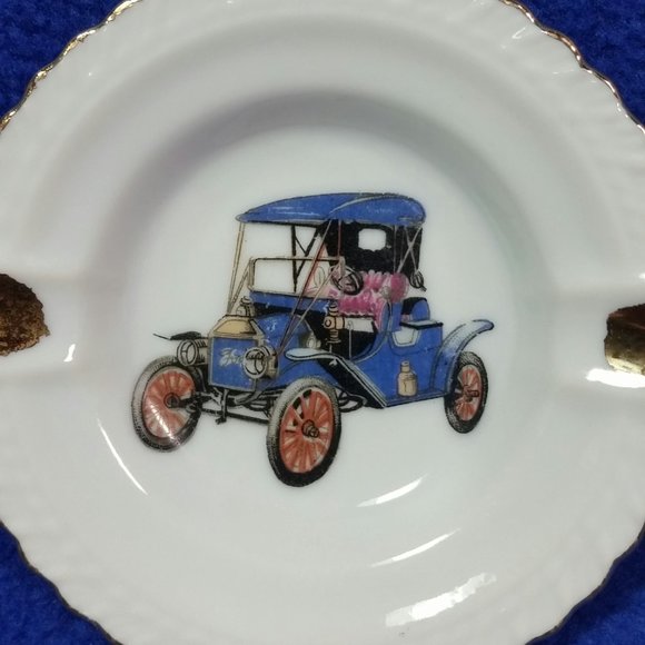 Model T Ashtray Set Vintage Car Ashtray Made In Japan Father's Day Gift Man Cave - Picture 4 of 10